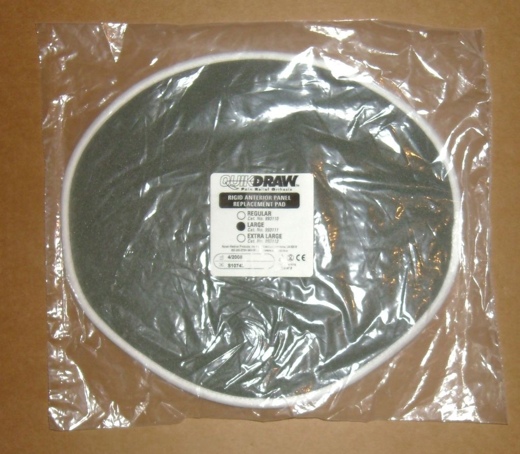 NEW 993111 Aspen Quikdraw Large Rigid Anterior Panel Replacement Pad