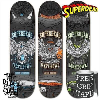 SUPERDEAD SKATEBOARDS OWL SERIES SKATEBOARD DECK + FREE GRIP TAPE NEW