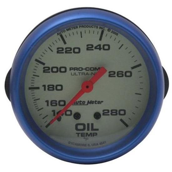 New Auto Meter 2 5/8 Pro Comp Ultra Nite Oil Temperature/Te mp Gauge