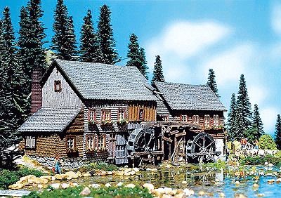 WHEEL SAWMILL with INTERIOR EQUIPMENT & SOUND MODULEP  KIT   HO Scale