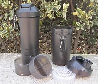 Protein Shaker Bottle Blender Cup 800ml Three Separate Compartments