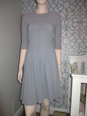 Vintage 40s Juniors Dress Blue XS Ruching Details 34B 26W