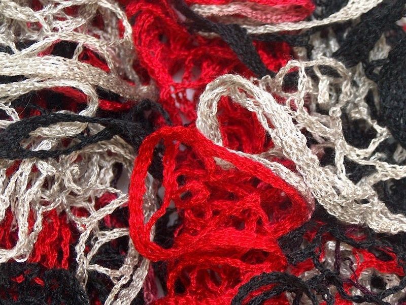 Flamenco Scarf Yarn Wool Loopy Frilly Can Can Scarf (includes Flamenco