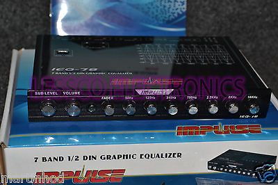 IEQ 78 Graphic 7 Band EQ Car Stereo Audio Equalizer 3 PreOuts + Aux In