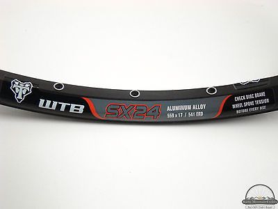 32 Hole WTB SX24 Black 26 Inch Clincher Mountain Bike Rim