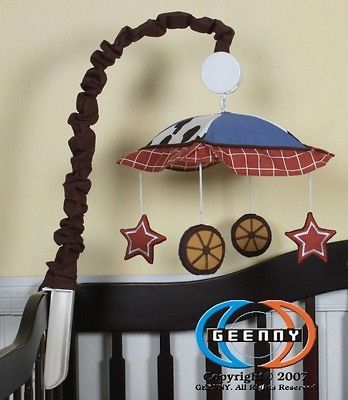 Musical Mobile For Horse & Cowboy Baby Boy Bedding Set