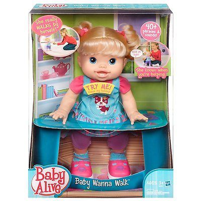 Baby Alive My Baby Blonde Wanna Walk Interactive Talking Walking Doll