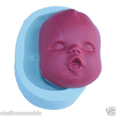 Silicone Molds cake baby face fondant gumpaste supply M5007