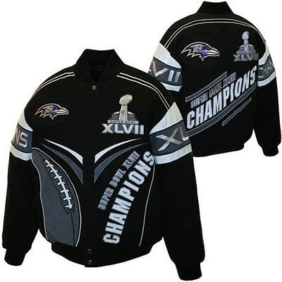 BALTIMORE RAVENS SUPER BOWL XLVII 47 TWILL JACKET BY GIII