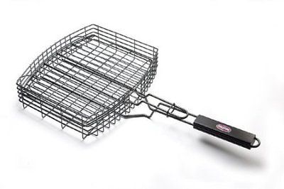 Kingsford BBQ/Grill Basket w/ 26 Hardwood Handle Vegetable Steak Easy