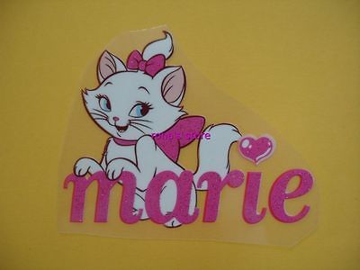 Disney MARIE ARISTOCAT Iron On Patch Heat T shirt Transfer Children