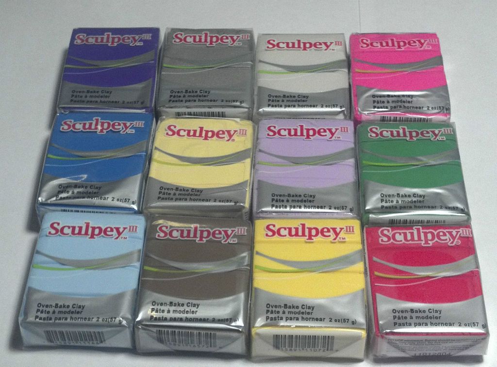 NEW SCULPEY Iii POLYMER CLAY OVEN BAKE CRAFT BEADS 2 OZ BAR MOLD