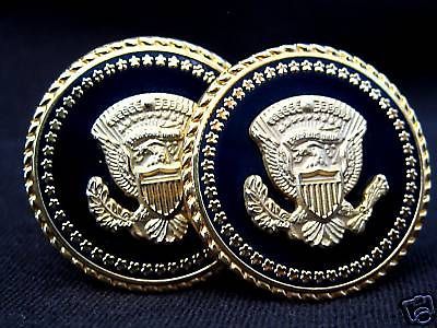 Barack Obama Presidential Blue Cobalt Cufflinks