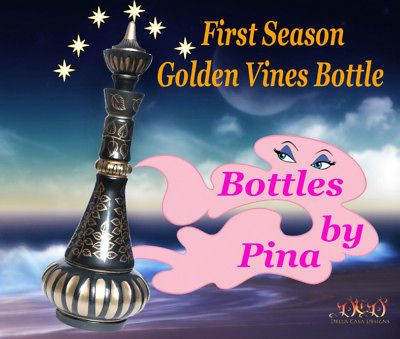 DREAM OF GENIE JEANNIE BOTTLE GOLDEN VINES DESIGN**SPRIN G TIME