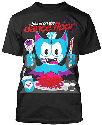 AUTHENTIC BLOOD ON THE DANCE FLOOR LETS EAT MUSIC T TEE SHIRT XL