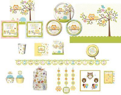 Owl Baby Shower Boy Girl Party Supply You Pick Plates Balloons Decor