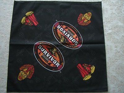 Lot of 10 SURVIVOR BANDANAS w/ BUFF LOGO Panama Black