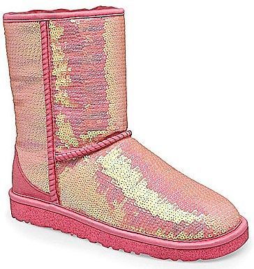 UGG AUSTRALIA 1003154 PINK SEQUIN SPARKLES BOOT WOMENS US7/UK5.5/EU38