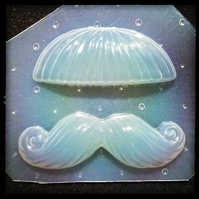 Flexible Mold For Resin Mustache Set of 2