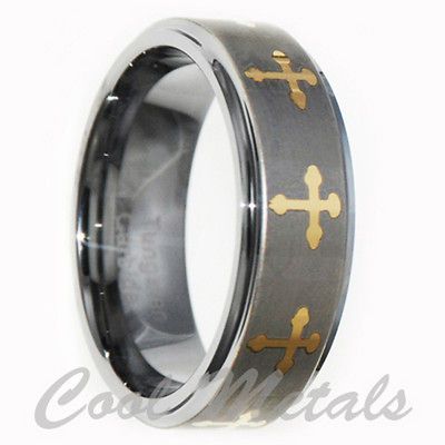 mens cross wedding bands