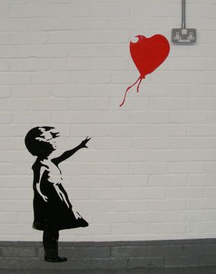 BANKSY Wall Art Vinyl Sticker decal GIRL & BALLOON 70cm