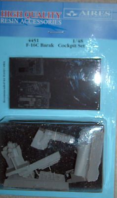 Aires 1/48 #4451 F 16C Barak Cockpit Set for Hasegawa Kit