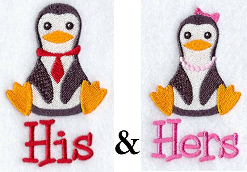 His and Hers Towel Set wedding anniversary christmas