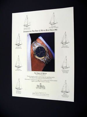 Noblia 12 Meter Yachting Watch americas cup print Ad