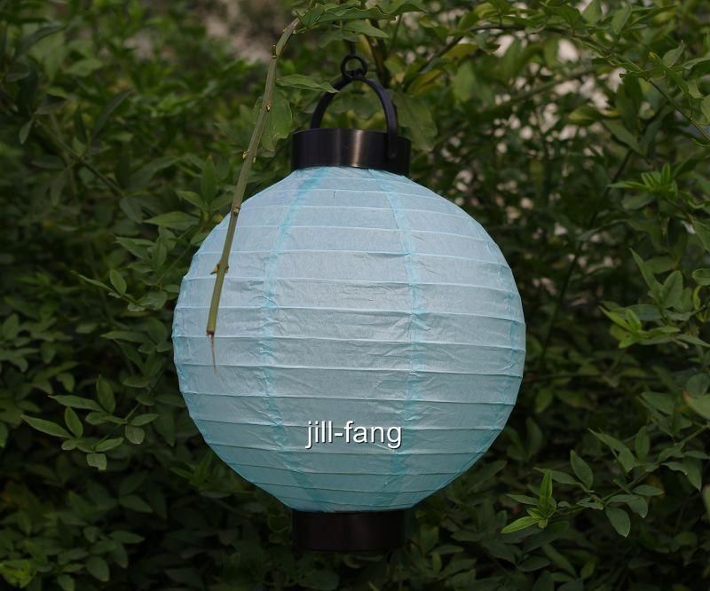 Light Blue Battery Operated Paper Lantern Wedding Party Xmas
