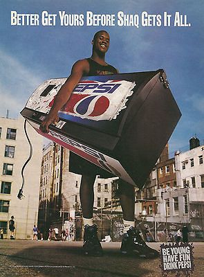 17 Old Shoes, Candy, Cards, Pepsi Print Ads SHAQUILLE ONEAL Magic