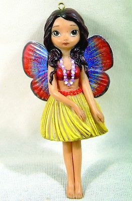 JASMINE BECKET. HAWAII VOLCANO HULA GIRL FAIRY ORNAMENT