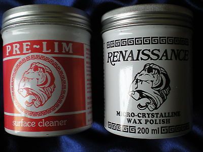 SURFACE CLEANER & RENAISSANCE WAX 200ml 4 CARS, ARMS, CERAMICS, PAINT