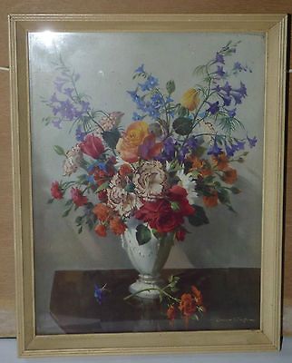 print of vase of flowers by Vernon Ward