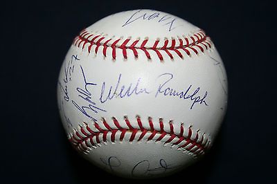 Carlos Beltran Willie Randolph Shawn Green Mets Autographed Signed