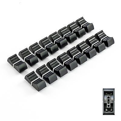 MIXER SLIDER Fader Knobs 4mm Fit   Black X 16