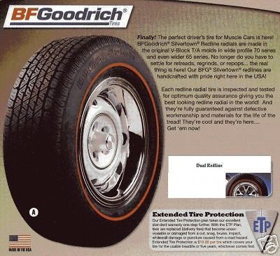 P215/70R14 BFGOODRICH RADIAL 3/8 REDLINE TIRES