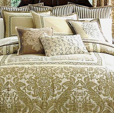 Madden Damask Champagne Full Size Duvet Cover w/shams and Valances