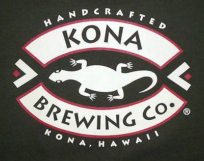 New Handcrafted KONA BREWING Co. Beer Hawaii Large Logo T Shirt L NEW