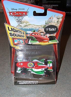 CARS 2 V5085 FRANCESCO BERNOULLI LIGHTS AND SOUNDS NEW IN PACKAGE