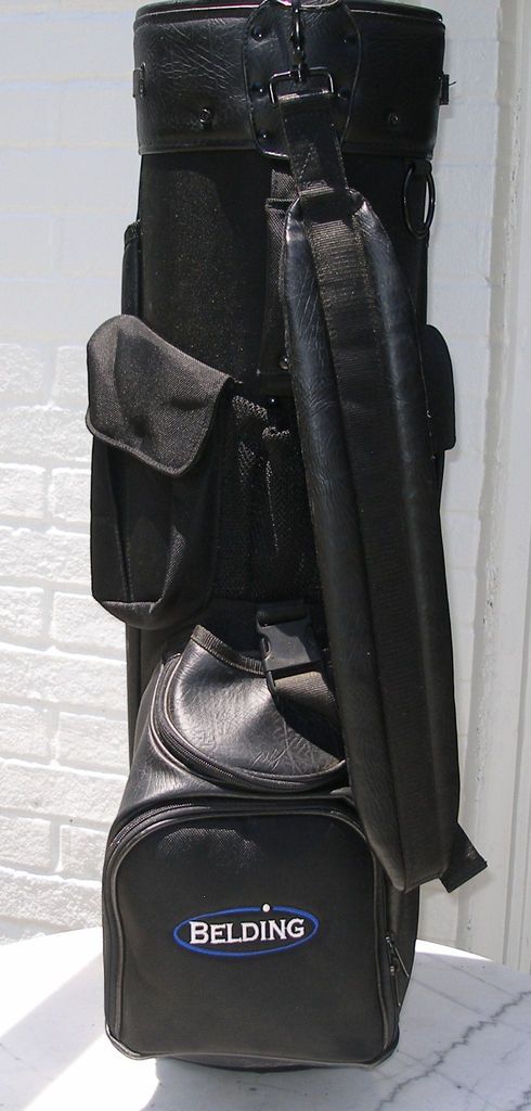 BELDING BLACK SYNTHETIC LEATHER GOLF BAG