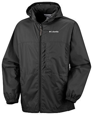 COLUMBIA MENS 3X BIG AND TALL RAIN/WIND JACKET SHELL BLACK NWT