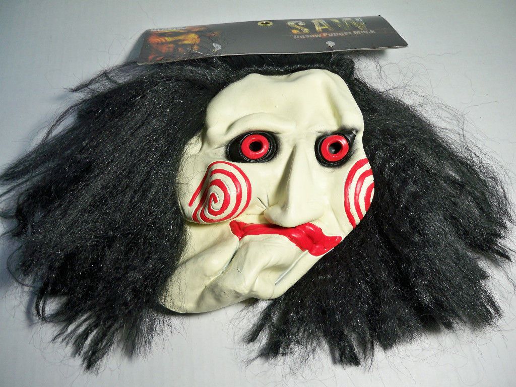 45 5 JIGSAW HALLOWEEN MASK MOVIE NEW NEVER USED