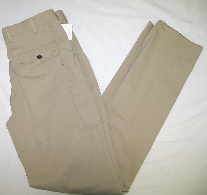 NWT BILLY REID LEIGHTON CASUAL DRESSY PANTS KHAKI UNHEMMED $245