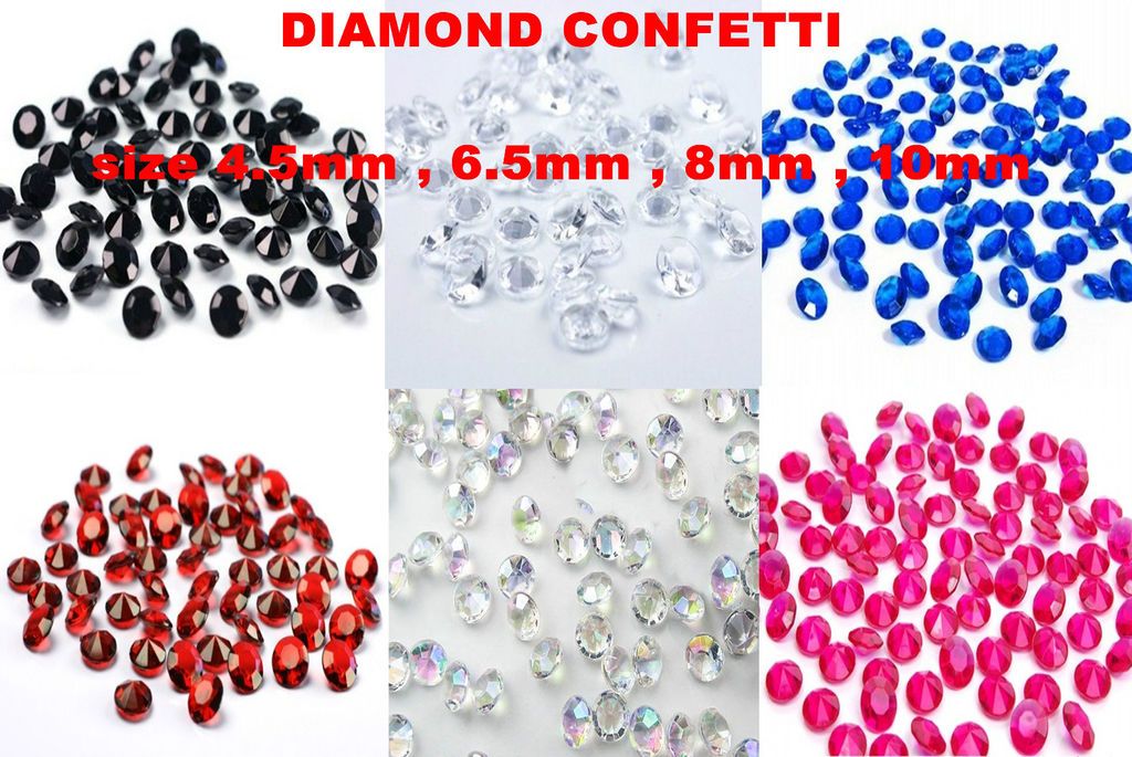 DIAMOND CONFETTI WEDDING TABLE SCATTER ACRYLIC CRYSTALS DIAMOND