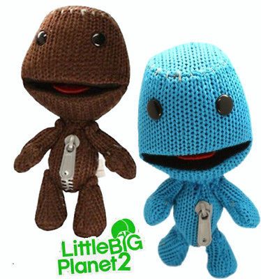 2X Little Big Planet Sackboy PS3 Action Figure Plush Doll 7 Blue