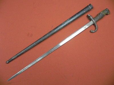 French France WW1 Model 1879 Bayonet MATCHING # w/ Scabbard