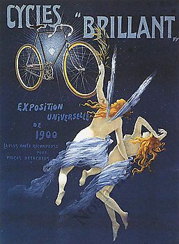 Cycles Brillant vintage expo poster repro 12x16