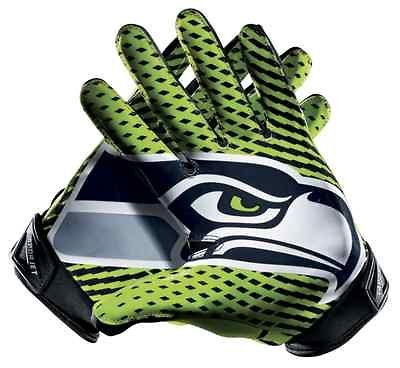 Seattle Seahawks Nike Vapor Jet 2.0 NFL Football Gloves Size Medium