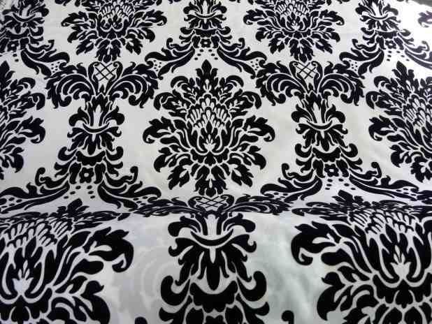 Black & White DAMASK faux Silk taffeta Roman Blinds Curtains Cushions