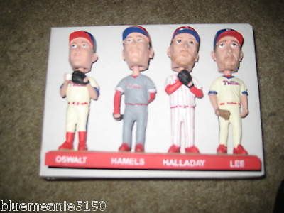 Phillies Four Aces Bobble Halladay Hamels Lee Oswalt Non SGA